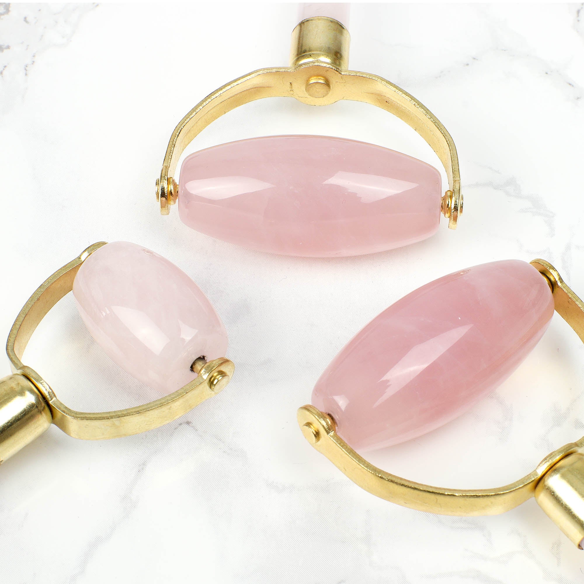 rose quartz stone roller